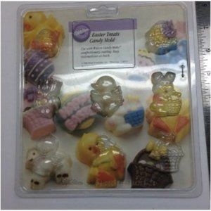 Wilton NIP Candy Mold Easter Treats Chick Tulip Lamb Egg Basket Bunny Happy